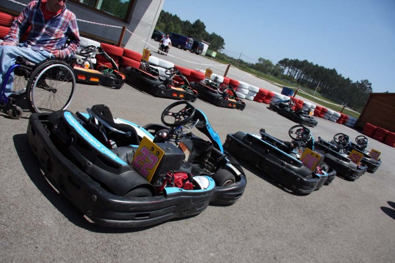 Kart adaptado en el Kartodromo de Tapia.